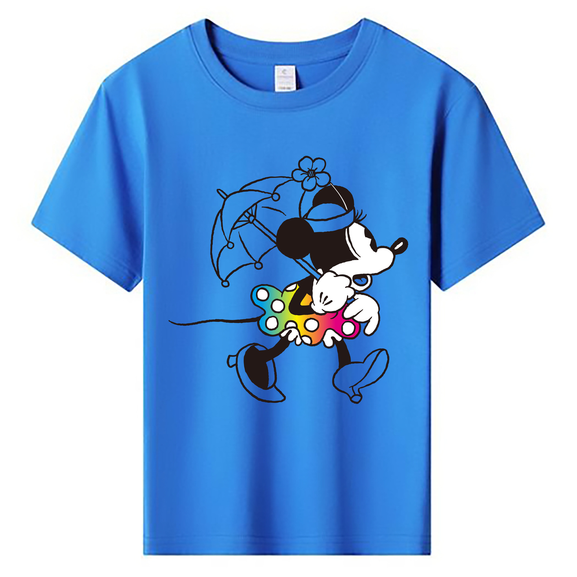 ミッキーマウス Mickey Mouse 綿100％キッズTシャツ（フロントプリント）